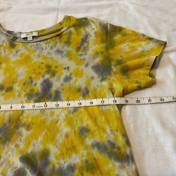 Agolde Large Linda Yellow Tie Dye Tee ~ Boho Festival 90’s Y2K T-Shirt - Picture 4 of 7